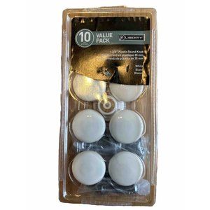 Liberty Hardware Plastic Round Knobs 1-3/8” White